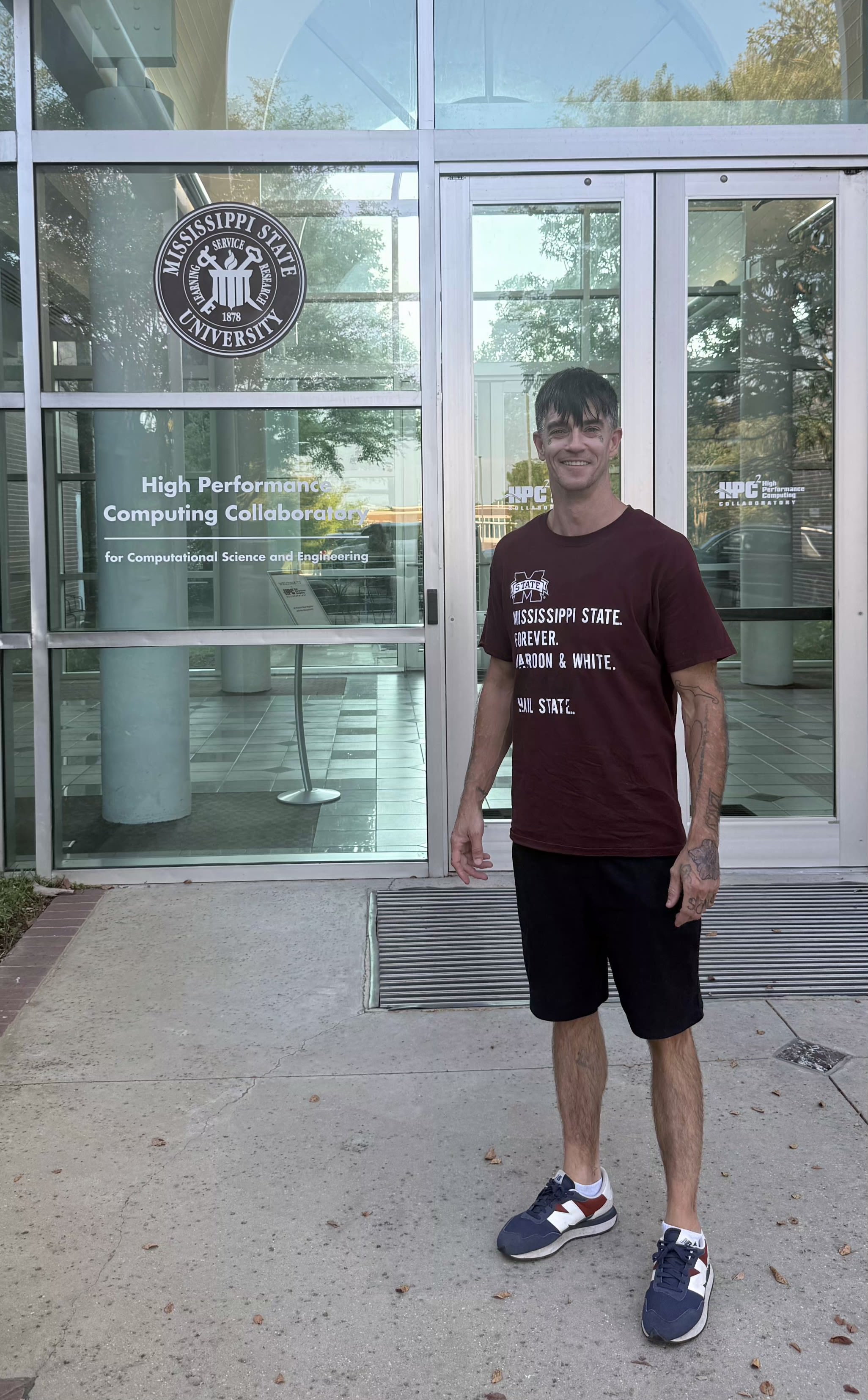 Mathew Rindge, an online communication student during his first visit to the MSU campus