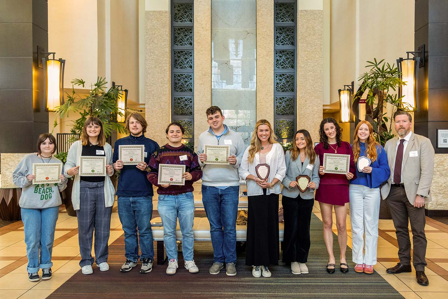 Reflector staff with awards at MPA